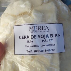 Cera de Soja B.P.F. 42° – Bajo Punto de Fusión | Medea Insumos - 1 kg
