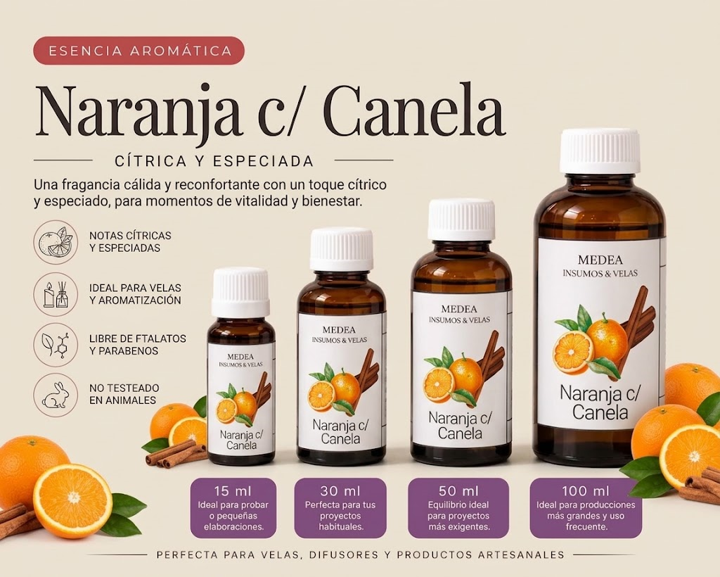 Esencia Aromática Premium Naranja c/ Canela - Imagen 2